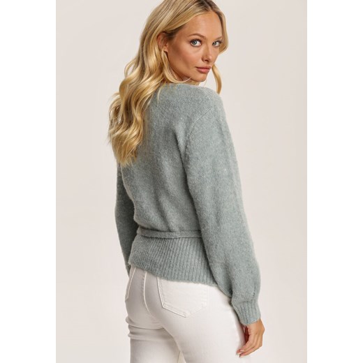 Miętowy Sweter Xenanya Renee S/M okazyjna cena Renee odzież