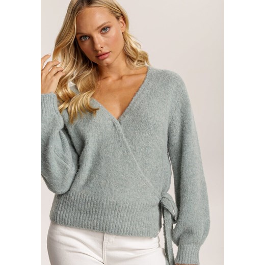 Miętowy Sweter Xenanya Renee S/M Renee odzież okazyjna cena