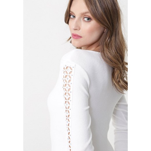 Biała Sukienka Lugarno L/XL promocyjna cena Born2be Odzież