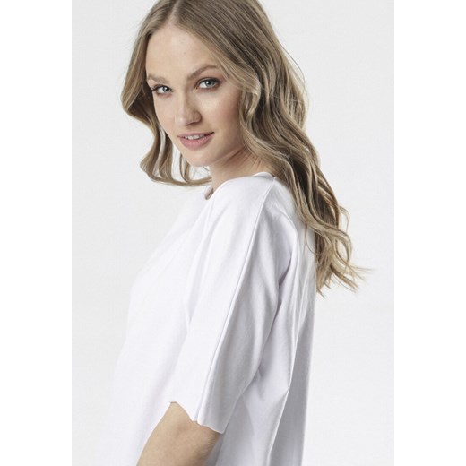 Biały T-shirt Raemare XL wyprzedaż Born2be Odzież
