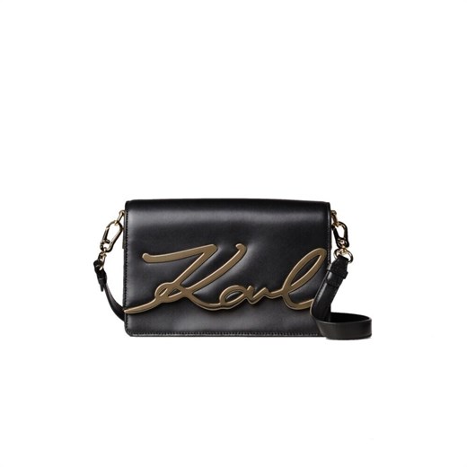 Listonoszka Karl Lagerfeld czarna elegancka matowa na ramię 