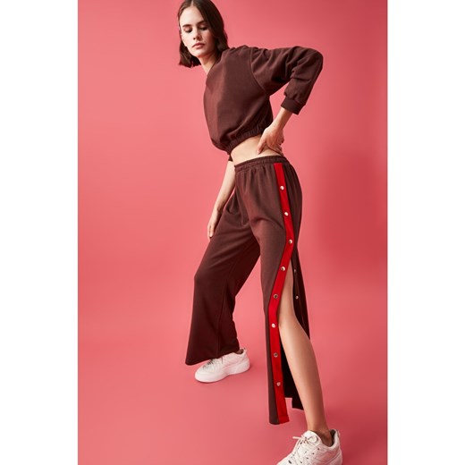 Trendyol Brown Ribbon and Studs Detailed Knitted Tracksuit Set Trendyol S Factcool