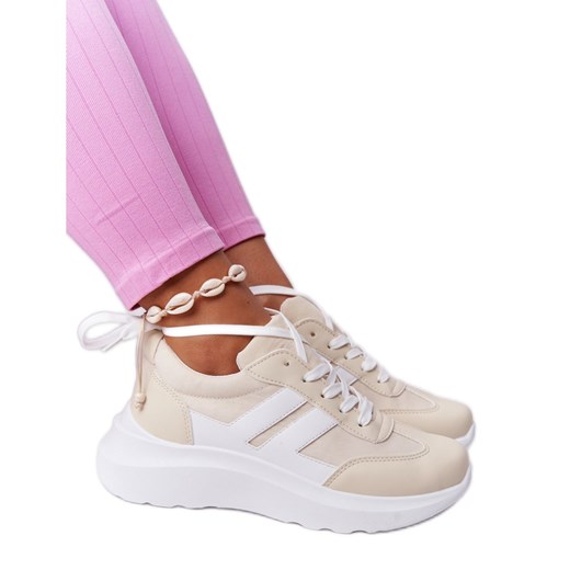 Buty sportowe damskie Ps1 sneakersy skórzane wiązane na płaskiej podeszwie 