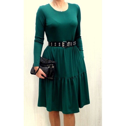 Zielona  sukienka z falbanami od roz 34-56 Mm Fashion 40 MM Fashion
