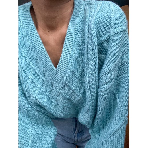 Laur\u00e8l Sweter z okr\u0105g\u0142ym dekoltem khaki-szary niebieski Moda Swetry Swetry z okrągłym dekoltem Laurèl 