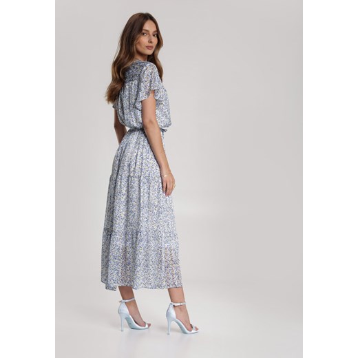 Niebieska Sukienka Amanohre Renee S/M promocyjna cena Renee odzież