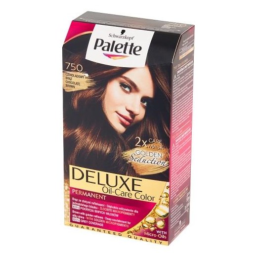 PALETTE_Deluxe Oil-Care farba do włosów trwale koloryzująca z mikroolejkami 750 Czekoladowy Brąz Palette perfumeriawarszawa.pl