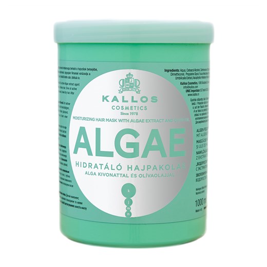 KALLOS_Algae Moisturizing Mask With Algae Extract And Olive Oil nawilżająca maska z ekstraktem algi i olejem oliwkowym do włosów suchych 1000ml Kallos perfumeriawarszawa.pl