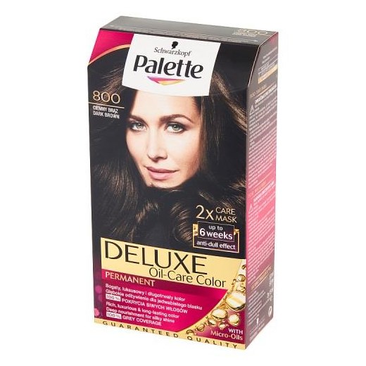 PALETTE_Deluxe Oil-Care farba do włosów trwale koloryzująca z mikroolejkami 800 Ciemny Brąz Palette perfumeriawarszawa.pl
