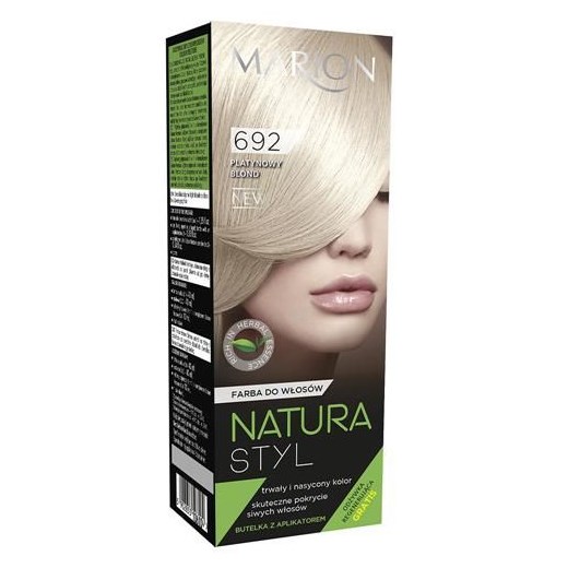 MARION_Natura Styl Color farba do włosów 692 Platynowy Blond 80ml + odżywka 10ml Marion perfumeriawarszawa.pl