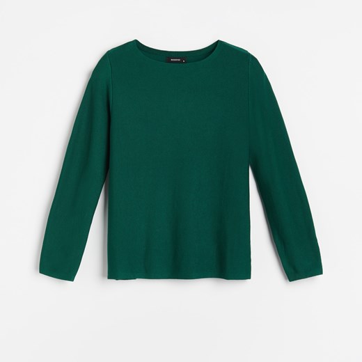 Reserved - Gładki sweter - Khaki Reserved M okazyjna cena Reserved