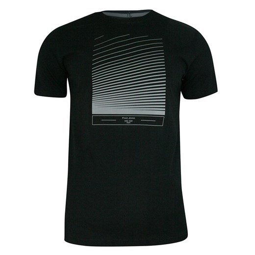 T-shirt Czarny z Nadrukiem, 100% Bawełna, Męski, Krótki Rękaw, U-neck -PAKO JEANS TSPJNS4CLUBcz ze sklepu JegoSzafa.pl w kategorii T-shirty męskie - zdjęcie 107719313