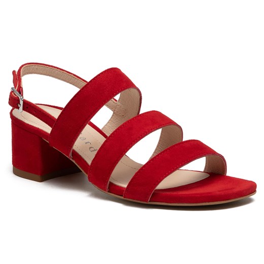 Sandały damskie Sergio Bardi skórzane czerwone eleganckie 