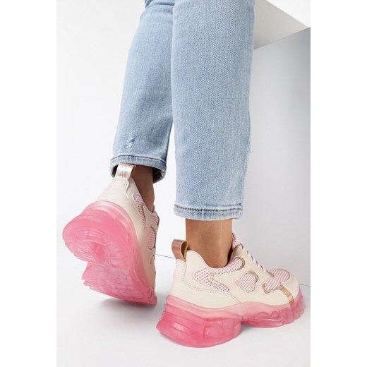 Buty sportowe damskie Multu sneakersy zamszowe na płaskiej podeszwie wiązane