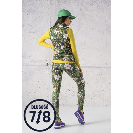 Legginsy Do Biegania 7/8 4K Wild Flowers - OSLP7-13W1 Nessi Sportswear M/L Nessi Sportswear