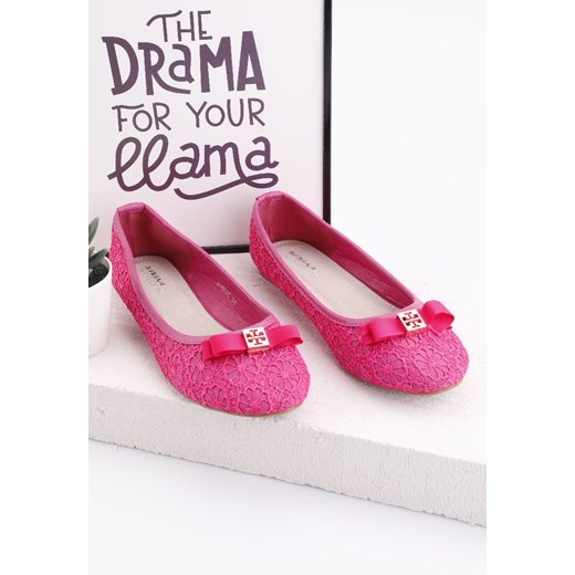 Balerinki różowe Okilo Yourshoes 31 wyprzedaż YourShoes
