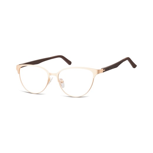 Oprawki okularowe kocie oczy damskie stalowe,giętki zausznik Sunoptic 980D złote Sunoptic Stylion