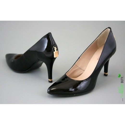 Szpilki Ulmani Shoes 15205 czarny lakier emeli-pl czarny elegancki