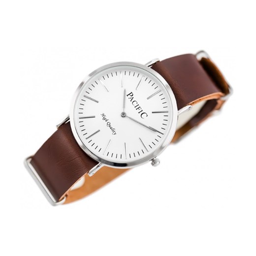 Damski zegarek na pasku ciemnobrązowym PACIFIC A268 (zy554c) Stylion okazyjna cena Stylion