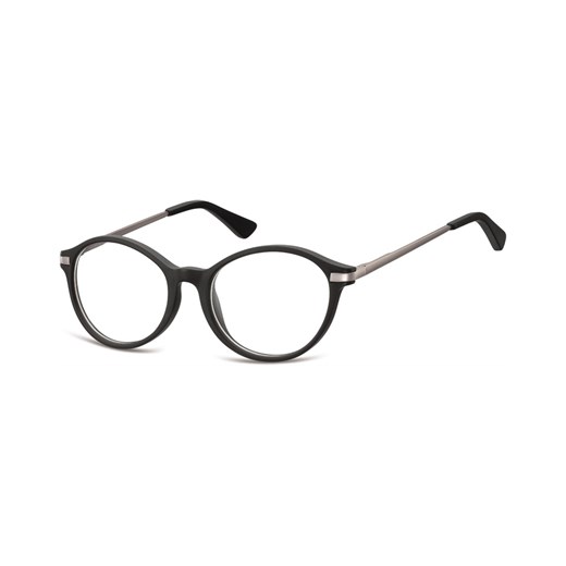 Okulary dziecięce zerówki okrągłe lenonki AK50 czarne Sunoptic Stylion