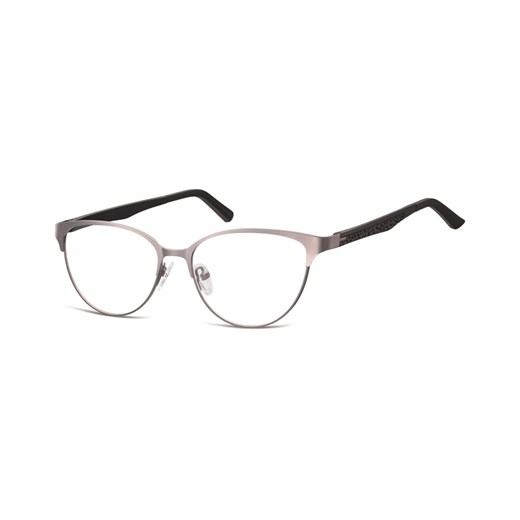 Oprawki okularowe kocie oczy damskie stalowe,giętki zausznik Sunoptic 980B jasne grafitowe ze sklepu Stylion w kategorii Okulary korekcyjne damskie - zdjęcie 107783862