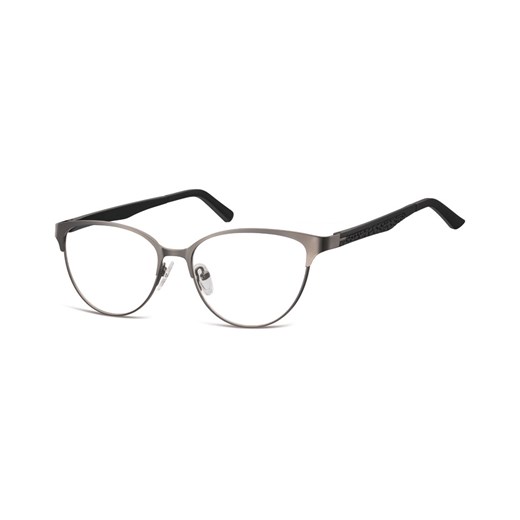 Oprawki okularowe kocie oczy damskie stalowe,giętki zausznik Sunoptic 980C grafitowe ze sklepu Stylion w kategorii Okulary korekcyjne damskie - zdjęcie 107783864