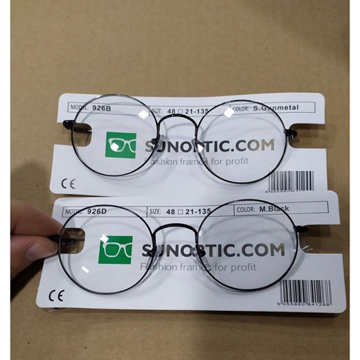 Lenonki okrągłe Okulary oprawki optyczne 926D czarne Sunoptic Stylion