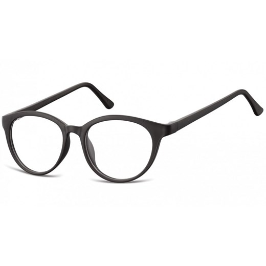 Okulary oprawki korekcyjne okrągłe Lenonki zerówki Sunoptic CP140 czarne ze sklepu Stylion w kategorii Okulary zerówki męskie - zdjęcie 107784453