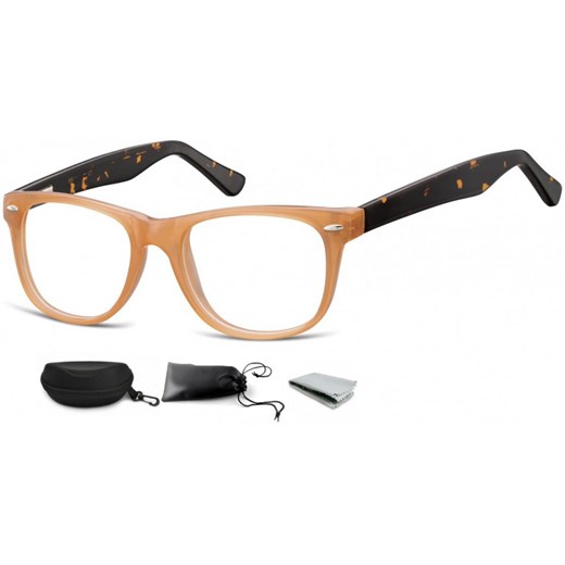 Okulary oprawki zerówki korekcyjne Nerdy Flex Sunoptic AC15F brązowe + panterka ze sklepu Stylion w kategorii Okulary zerówki męskie - zdjęcie 107784703