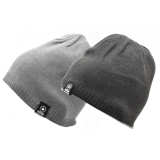 Dwustronna Męska Zimowa Czapka Szary/Grafitowy - L/XL REDSD ST-514B ze sklepu Stylion w kategorii Czapki zimowe męskie - zdjęcie 107784901