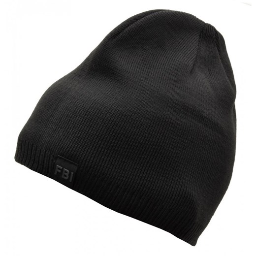 Męska Zimowa Czapka Czarna z polarem - L/XL FBI ST-508 ze sklepu Stylion w kategorii Czapki zimowe męskie - zdjęcie 107784951