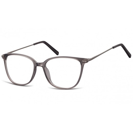 Okulary oprawki zerówki korekcyjne Nerdy Unisex Sunoptic AC26F ciemnoszary transparentny ze sklepu Stylion w kategorii Okulary zerówki męskie - zdjęcie 107785091