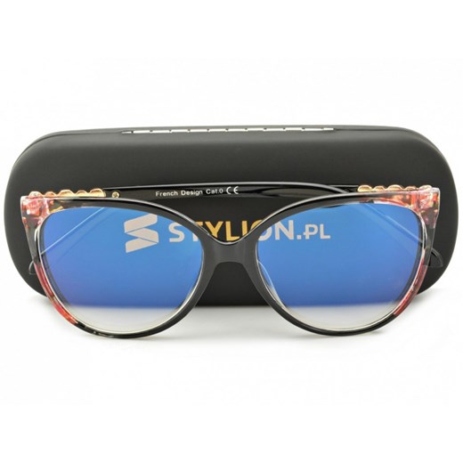Okulary Kocie Oczy Korekcyjne z Antyrefleksem Zerówki POL-BLF-720AK ze sklepu Stylion w kategorii Okulary korekcyjne damskie - zdjęcie 107785763