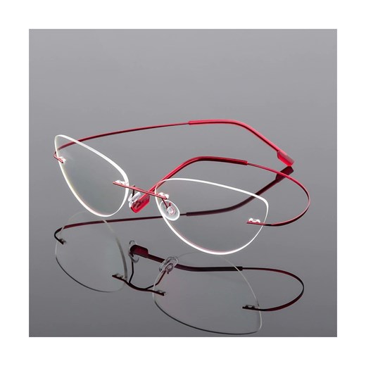 Bezramkowe damskie okulary bordowe z filtrem antyrefleksyjnym SCH-503 Stylion Stylion
