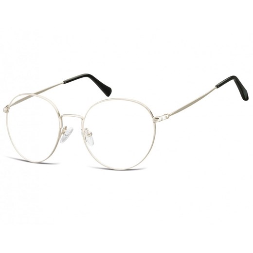 Lenonki okrągłe Okulary oprawki optyczne 915E srebrne ze sklepu Stylion w kategorii Oprawki do okularów męskich - zdjęcie 107786591