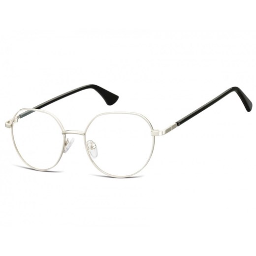 Lenonki okrągłe Okulary oprawki optyczne 916E srebrna ze sklepu Stylion w kategorii Oprawki do okularów męskich - zdjęcie 107786940