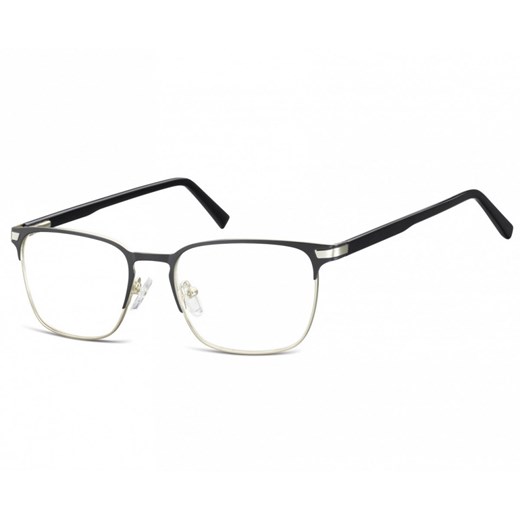 Okulary oprawki optyczne korekcyjne Sunoptic 917 czarno-srebrne ze sklepu Stylion w kategorii Okulary korekcyjne męskie - zdjęcie 107786942
