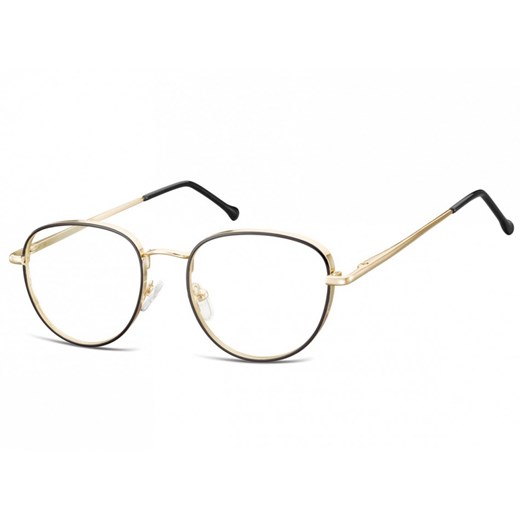 Owalne Okulary oprawki optyczne 918C czarno-złote ze sklepu Stylion w kategorii Oprawki do okularów męskich - zdjęcie 107786974