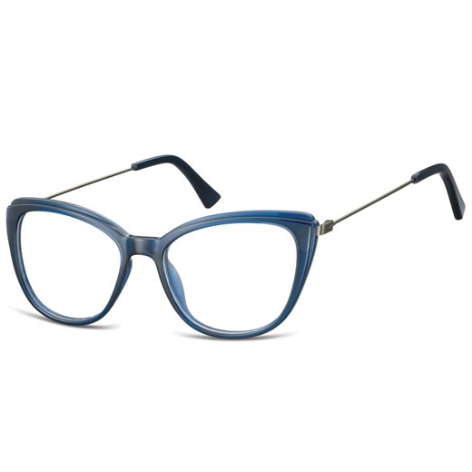 Oprawki korekcyjne okulary  Kocie Oczy zerówki damskie CP121B granatowe ze sklepu Stylion w kategorii Okulary korekcyjne damskie - zdjęcie 107787143