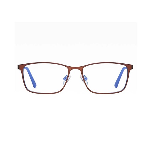 Męskie brązowe okulary do komputera BLUE LIGHT zerówki 2554B Stylion wyprzedaż Stylion