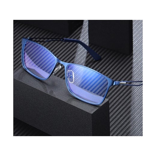 Męskie niebieskie okulary do komputera BLUE LIGHT zerówki 2554C Stylion wyprzedaż Stylion