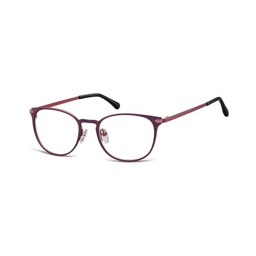 Okulary Oprawki damskie kocie oczy stalowe Sunoptic 992E fioletowe Sunoptic Stylion