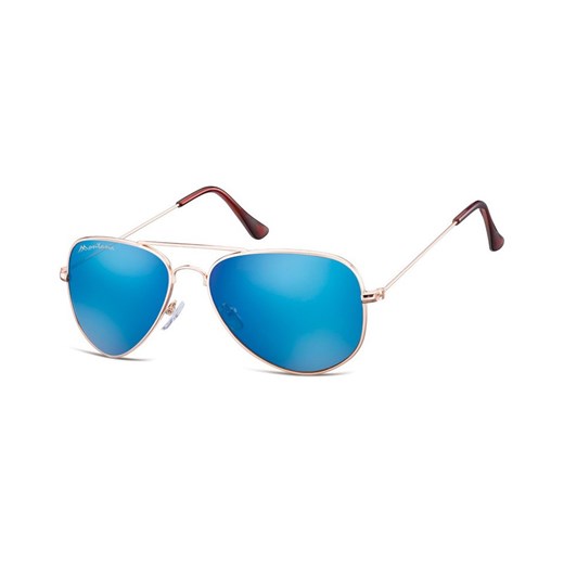 Zloto niebieskie Pilotki okulary lustrzane aviator MS94E ze sklepu Stylion w kategorii Okulary przeciwsłoneczne damskie - zdjęcie 107789174