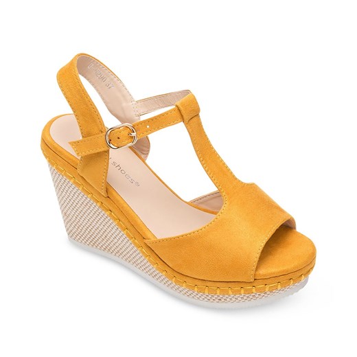 Sandałki damskie Ideal Shoes U-6290 Żółte Twojeobuwie.pl 37 twojeobuwie.pl