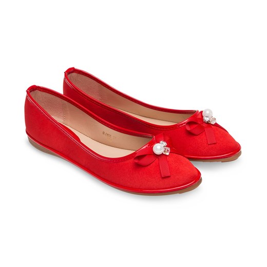 Balerinki damskie Ideal Shoes M-8806 Czerwone Twojeobuwie.pl 38 twojeobuwie.pl