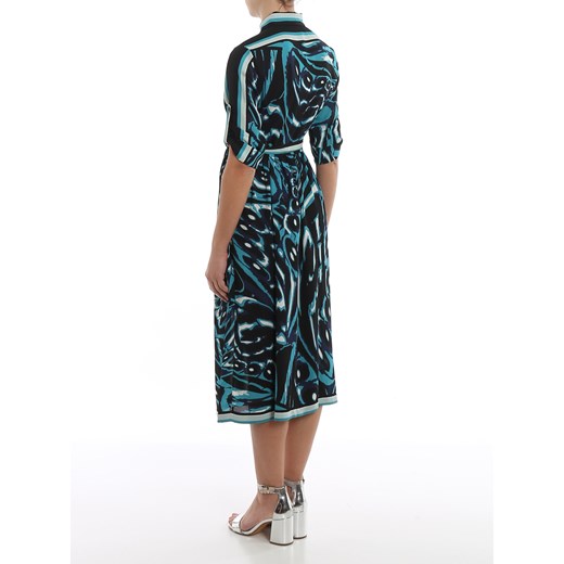 Sukienka Diane Von Furstenberg midi z dekoltem w literę v z długim rękawem 