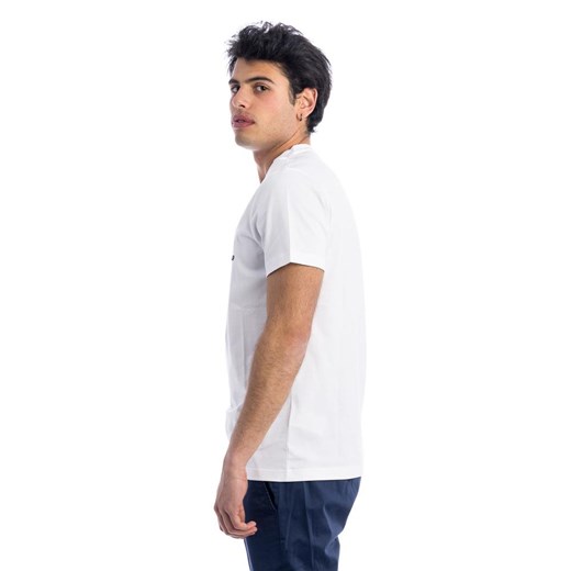 T-shirt męski biały casual z krótkim rękawem 