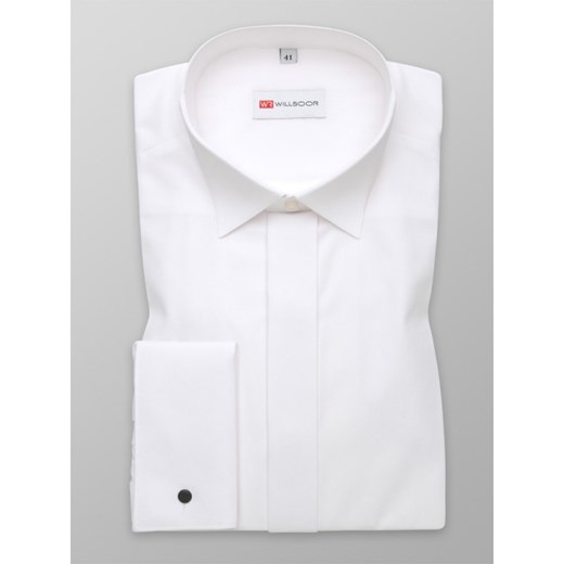 Biała klasyczna koszula smokingowa Willsoor 41 / 164-170 wyprzedaż Willsoor