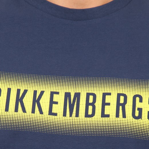 Niebieski t-shirt męski BIKKEMBERGS bawełniany 