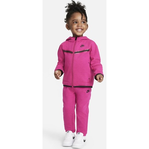 Zestaw rozpinana bluza z kapturem i spodnie dla niemowląt (12-24 M) Nike Sportswear Tech Fleece - Różowy Nike 46 Nike poland